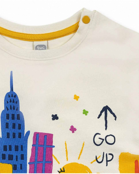 T-shirt beige in maglia per bambina Park Life