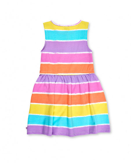 Abito in maglia a righe per bambina Paradiso beach