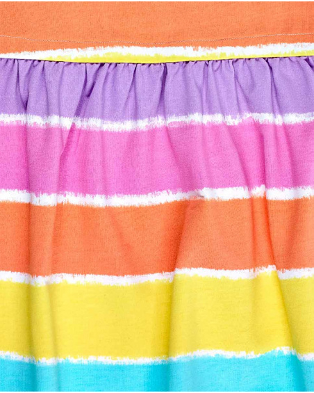 Abito in maglia a righe per bambina Paradiso beach