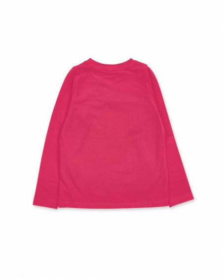 T-shirt in maglia rosa da bambina Besties