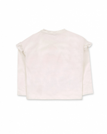 T-shirt bianca in maglia da bambina Besties