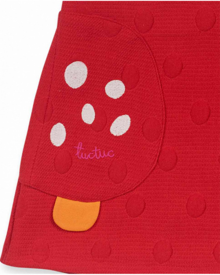 Gonna in maglia rossa per bambina Besties tuc tuc