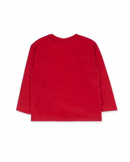 T-shirt in maglia rossa per bambina Besties