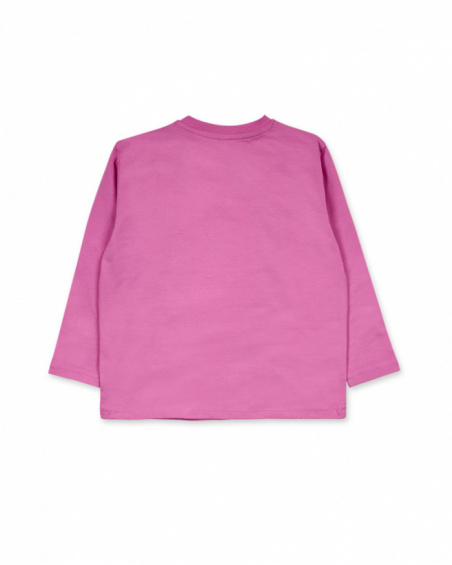 T-shirt in maglia rosa per bambina Grandi Abbracci