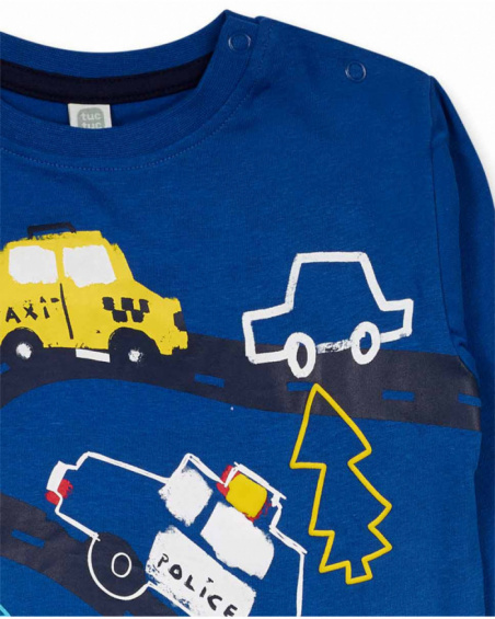 T-shirt in jersey blu da bambino Road to Adventure