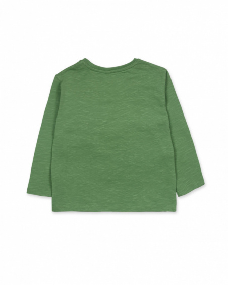 T-shirt verde in maglia bambino My Troop