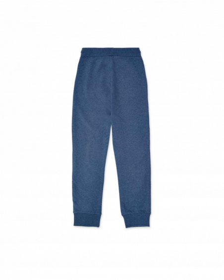 Pantalone felpato blu per bambino Ocean Mistery