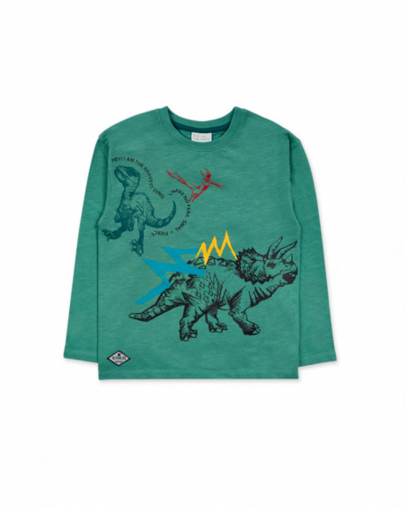 T-shirt verde in maglia per bambino New Era