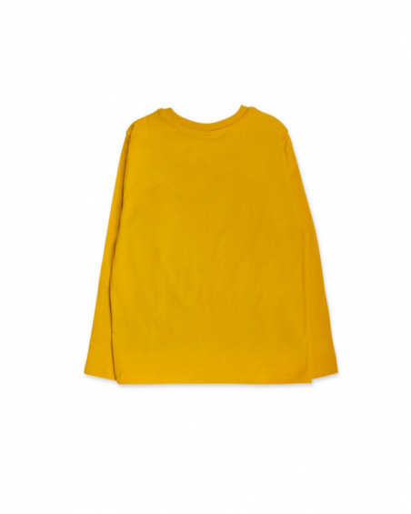 T-shirt gialla in maglia per bambino New Era