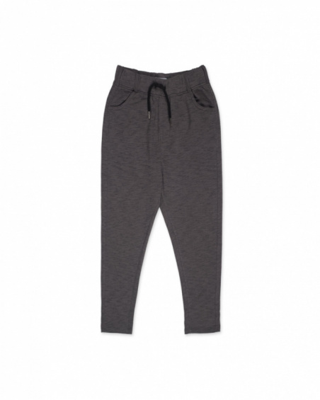 Pantaloni grigi in maglia per ragazzi della collezione