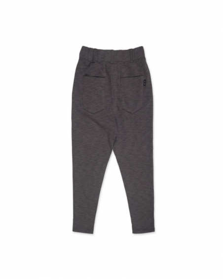 Pantaloni grigi in maglia per ragazzi della collezione