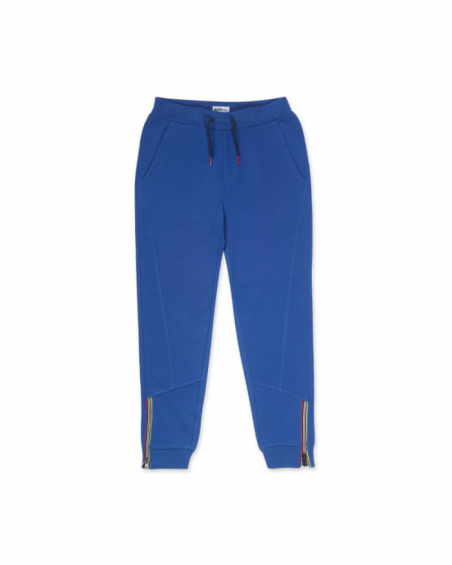Pantaloni blu in maglia per ragazzi della collezione Another