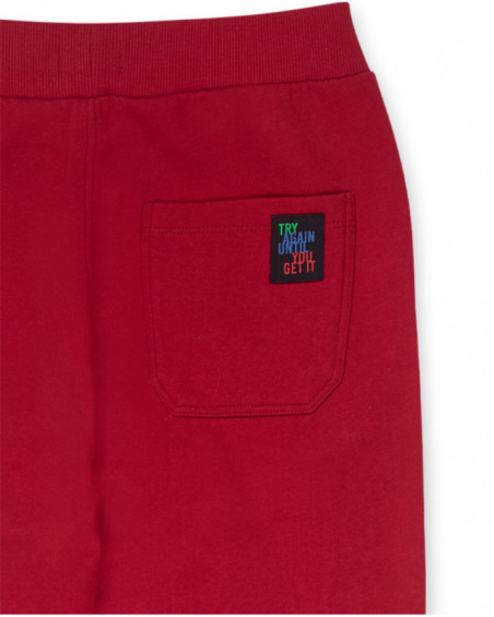 Pantaloni rossi in maglia per ragazzi della collezione Another
