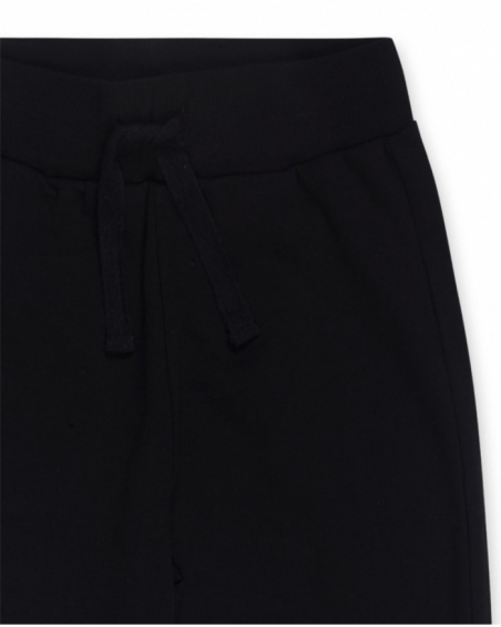 Pantaloni neri in maglia per ragazzi Basics