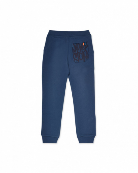 Pantaloni blu in maglia ragazzi della collezione Creative Minds