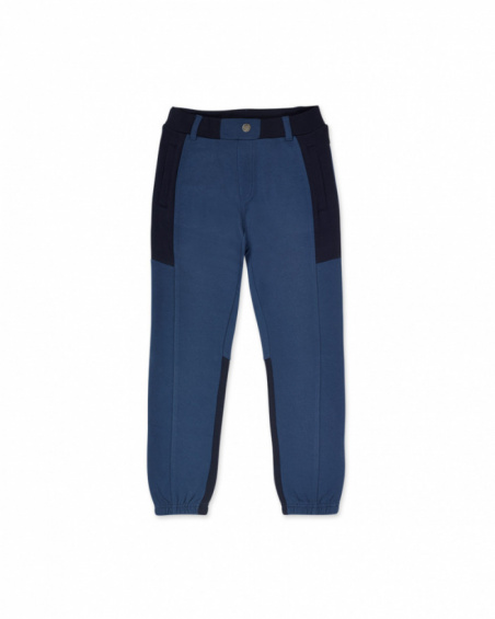 Pantaloni blu in maglia per ragazzi della collezione Creative