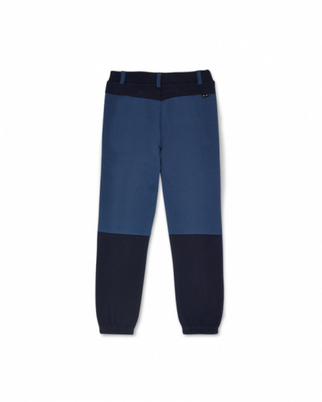 Pantaloni blu in maglia per ragazzi della collezione Creative