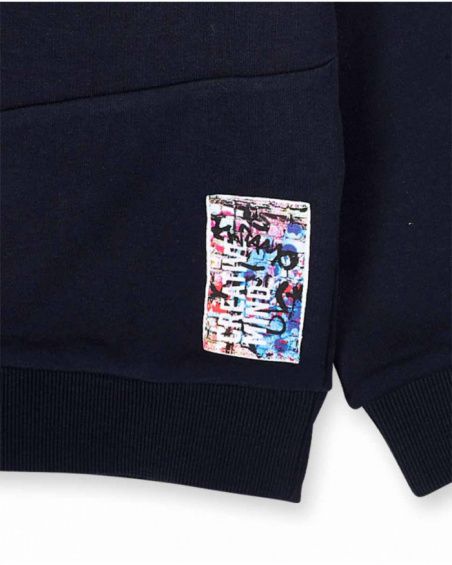 Maglione blu lavorato a maglia per la collezione Creative Minds