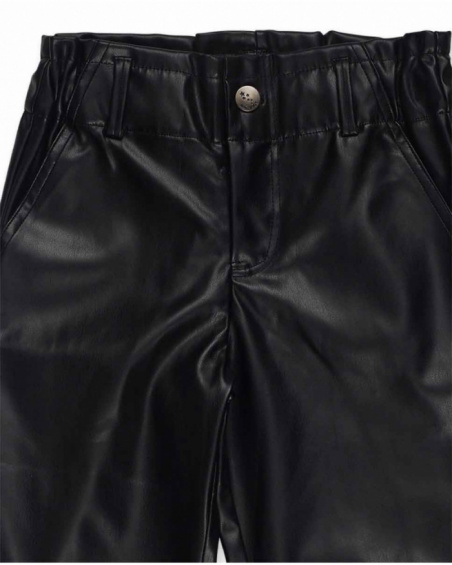Pantaloni neri in maglia per bambina della collezione Dark