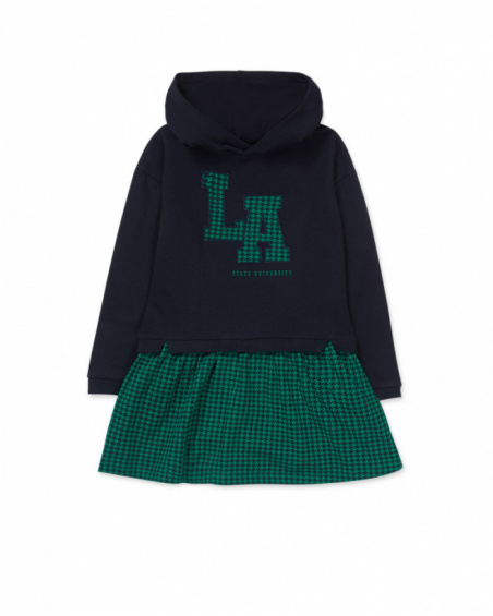 Abito blu in maglia per bambina della collezione Love to Learn