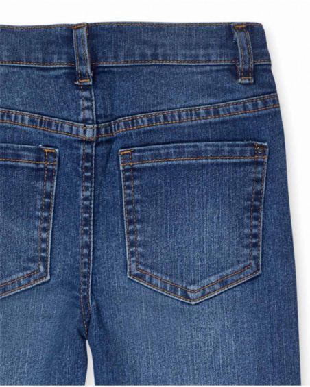 Pantaloni piatti blu per ragazze della collezione Love to Learn