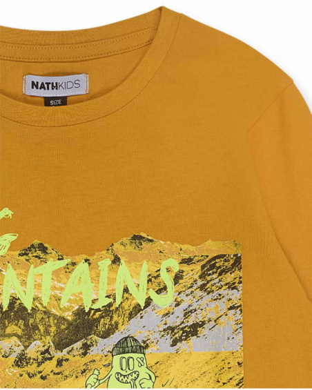 T-shirt gialla in maglia per ragazzi New Horitzons