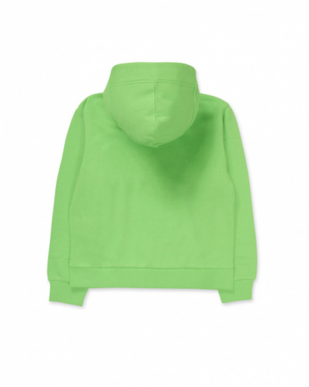 Felpa verde in maglia per bambino della collezione SK8 Park