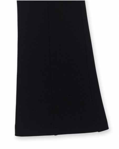 Pantaloni neri in maglia bambina della collezione Starlight