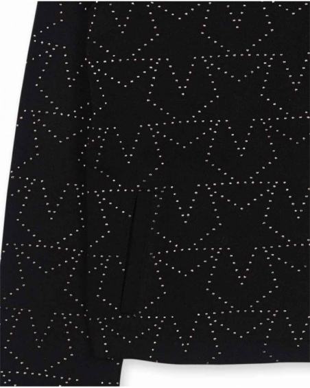 Giacca in maglia nera per bambina della collezione Starlight