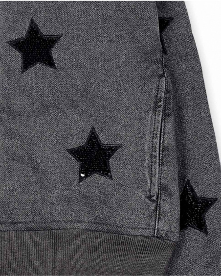 Giacca grigia in maglia per bambina della collezione Starlight