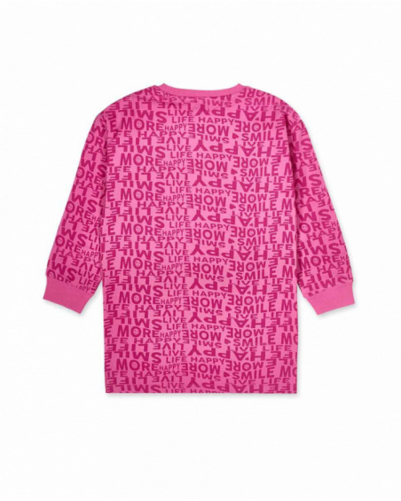 Abito rosa in maglia per bambina della collezione Happy World
