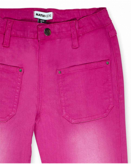 Pantaloni piatti rosa per bambina della collezione Happy World