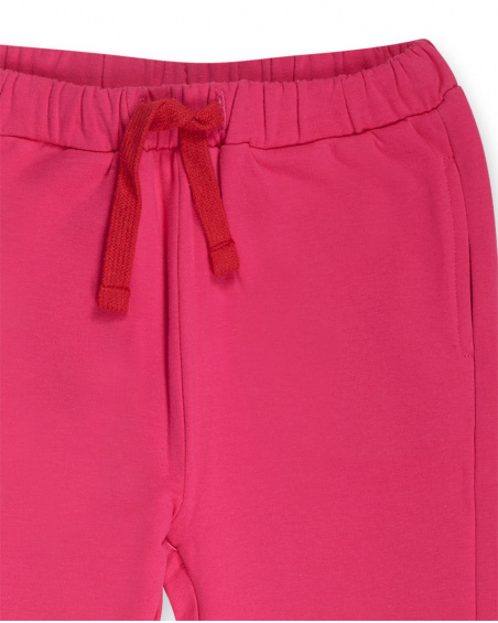 Pantalone rosa in felpa per bambina Besties