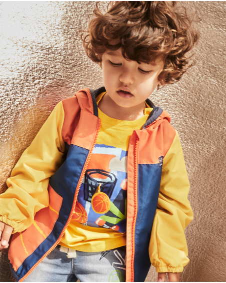 Park Life giacca a vento arancio blu per bambino