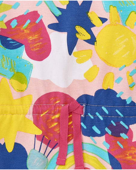 Abito in maglia giallo da bambina collezione Run Sing Jump