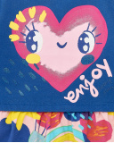 Abito in maglia blu da bambina collezione Run Sing Jump