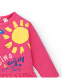 Abito rosa in maglia da bambina collezione Run Sing Jump
