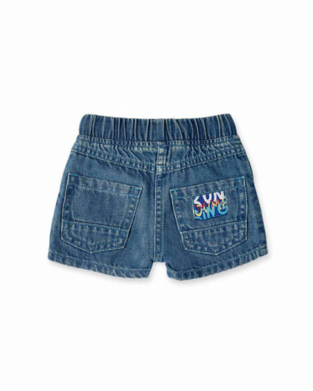 Shorts in denim blu da ragazzo collezione Run Sing Jump