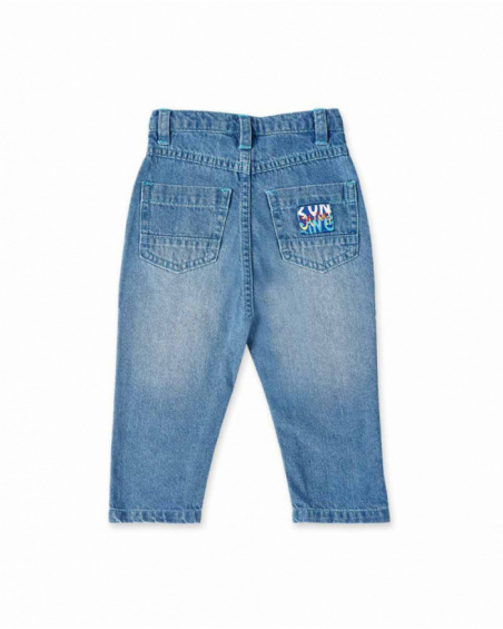 Pantaloni in denim blu da ragazzo collezione Run Sing Jump