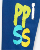 Pantaloni blu in peluche da bambino collezione Run Sing Jump