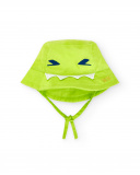 Cappello piatto verde da ragazzo collezione Tropadelic