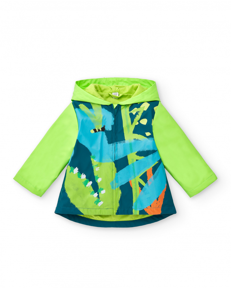 Trench verde da ragazzo collezione Tropadelic