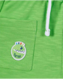 Bermuda da bambino in peluche verde collezione Tropadelic