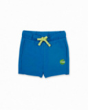 Bermuda da bambino in maglia blu collezione Tropadelic