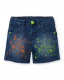 Shorts in denim blu da ragazzo collezione Tropadelic