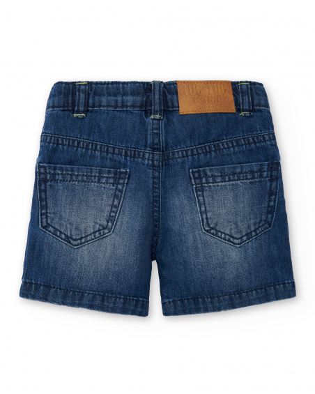 Shorts in denim blu da ragazzo collezione Tropadelic