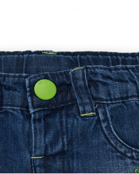 Shorts in denim blu da ragazzo collezione Tropadelic