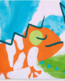 T-shirt lunga da bambino in maglia bianca collezione Tropadelic