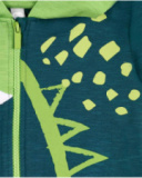 Giubbotto verde in peluche da bambino collezione Tropadelic