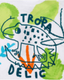 Completo in maglia bianca da bambino collezione Tropadelic